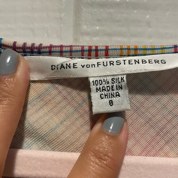 Diane von Furstenberg Multi Color Dress - Size 8 EUC - Picture 3 of 5